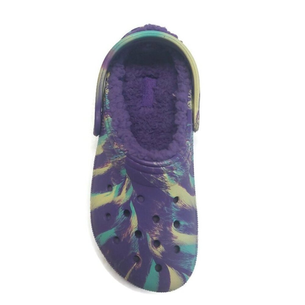 CROCS Kids Size J2 Classic Lined Marbled Clog K Lightweight Slip On Clogs Shoes - Picture 2 of 8